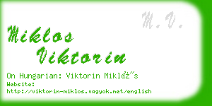 miklos viktorin business card